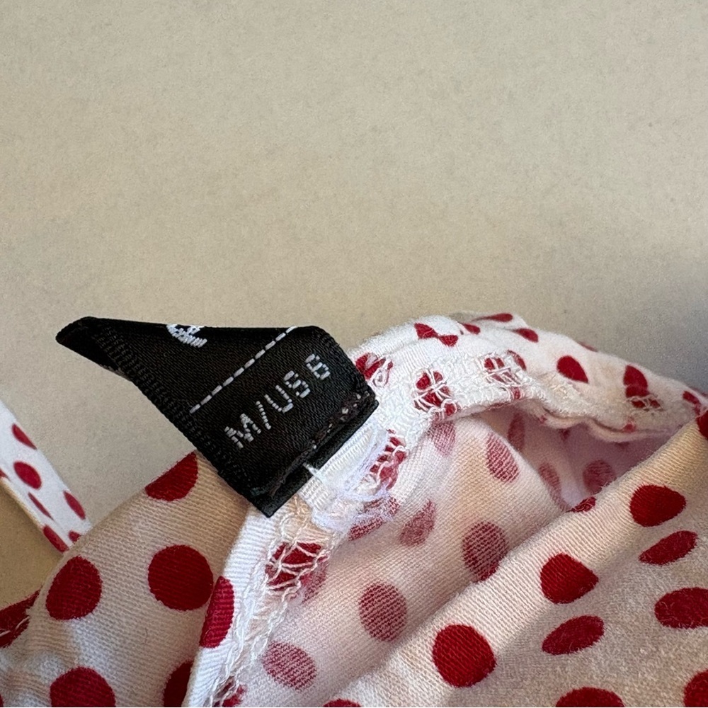 Retro Pin Up Rockabilly Polka Dot Dress Novelty Skirt Bicycles Medium 6 - Picture 15 of 15